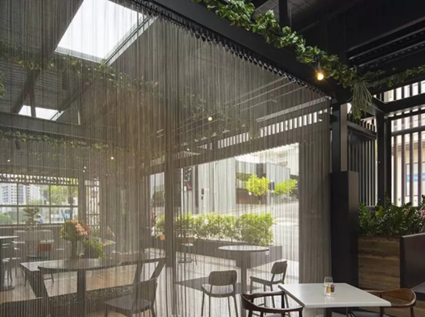 Cafe Metal Decorative Mesh Curtain Design