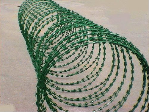 The introduction of PVC razor barbed wire