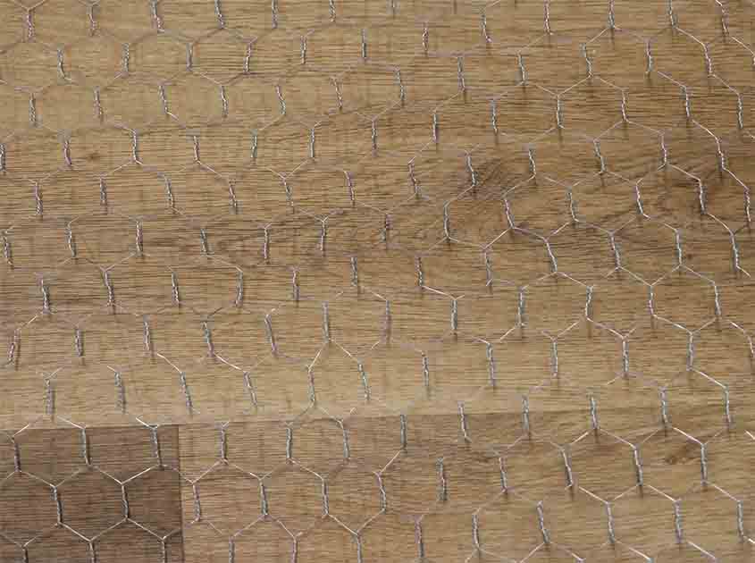 Does chicken wire mesh provide sufficient security for outdoor storage areas
