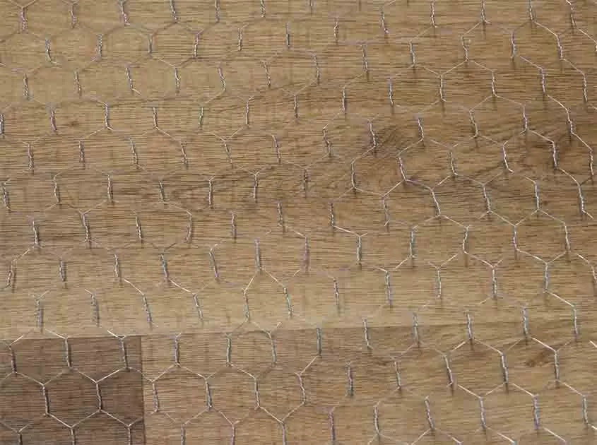 Does chicken wire mesh provide sufficient security for outdoor storage areas