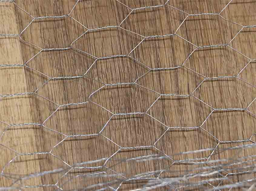 Does chicken wire mesh provide sufficient security for outdoor storage areas