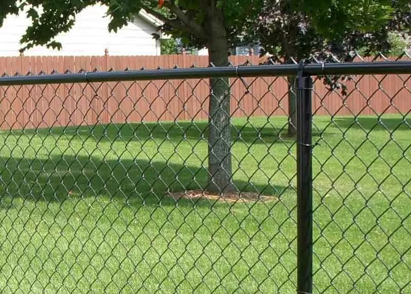 black  Pvc Coated Chain Link Fence