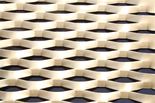 Aluminum Expanded Metal is a sheet product that has been slit and stretched to a wide array of diamond shaped openings.