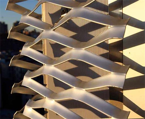 Aluminum expanded metal is made from one-piece construction metal that won