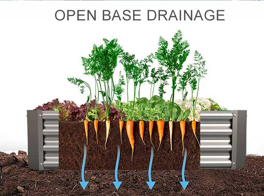 Metal steel garden bed